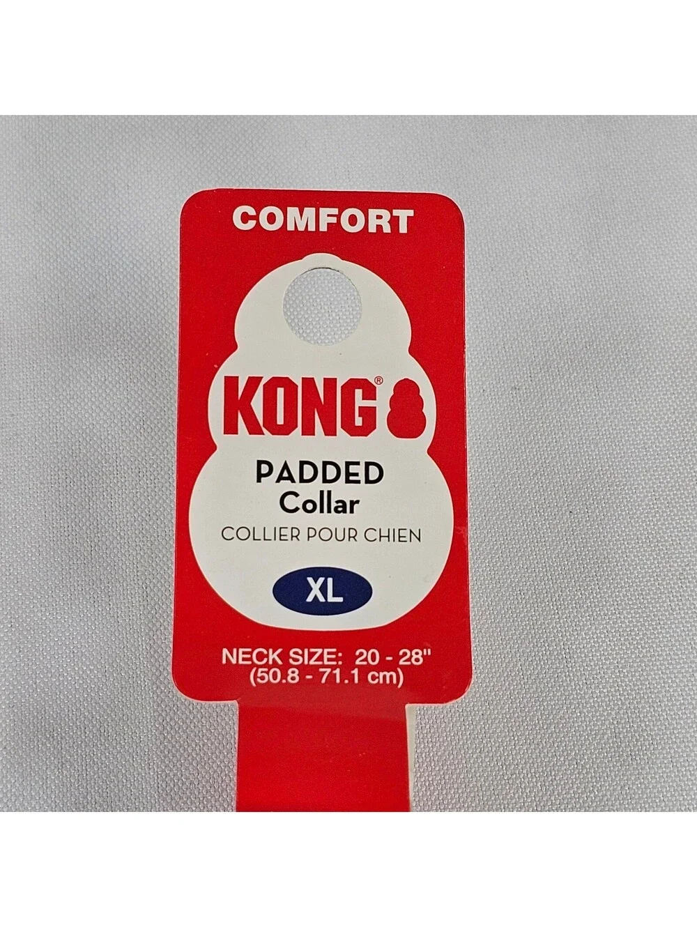 New KONG Comfort Padded Dog Collar Red XL Adjustable 20-28 Inch 20KG490924